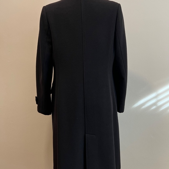 Brooks Brothers 346 Black Wool-Cashmere Blend Trench Coat, Women's Size 10 - Picture 11 of 15